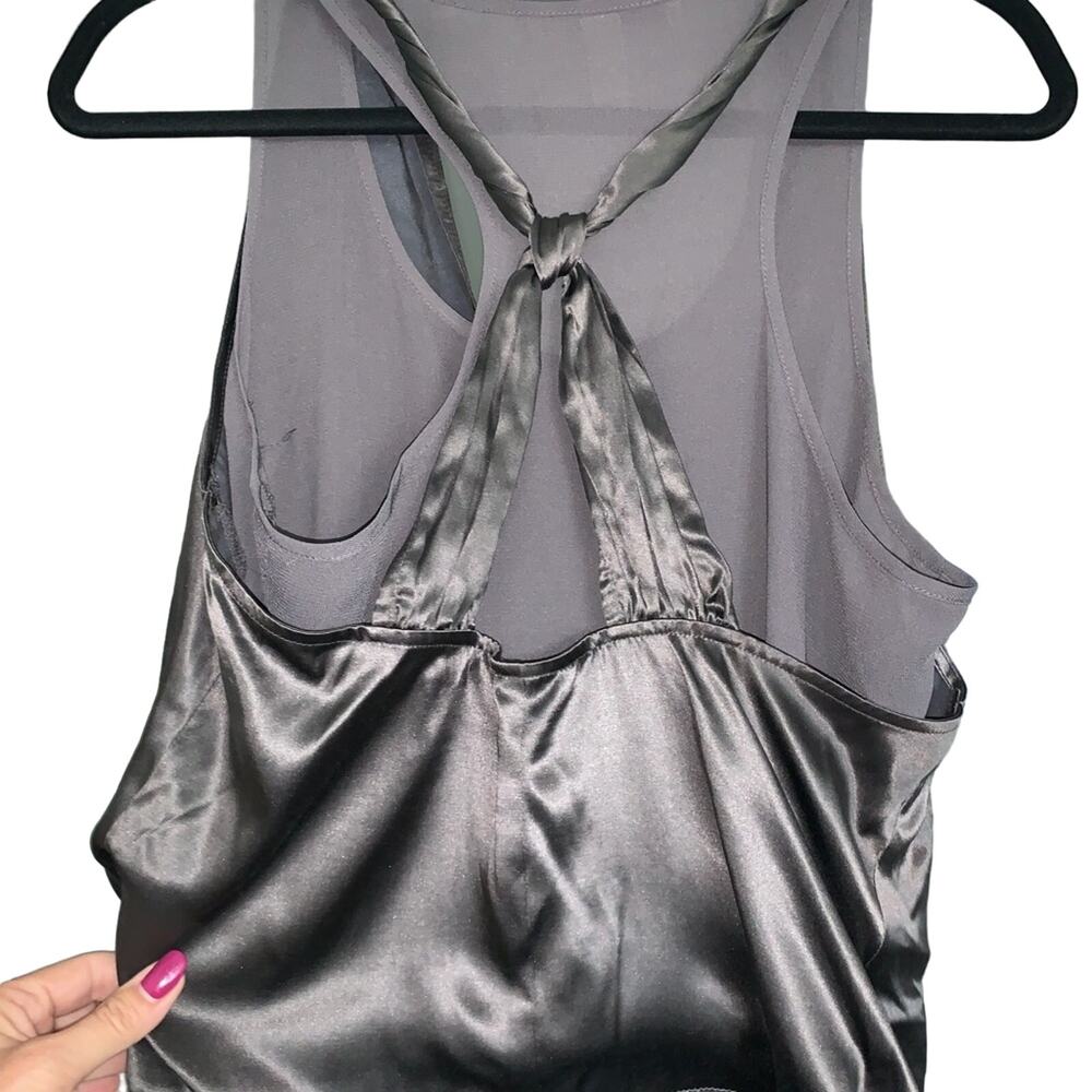 Flawless Silk Gunmetal Banana Republic Heritage dress Size 6